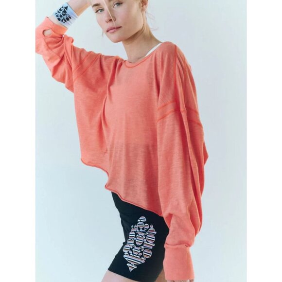 New! FP Movement by Free People Flame My Time Layer Tee Size Large 2376 - Picture 3 of 15